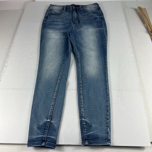 Judy Blue Jeans Women's 29x26* Skinny High Rise Crop Blue Faded Denim Tag 30 - Picture 1 of 16